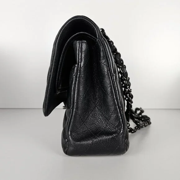 Chanel So Black Medium Calfskin Classic Flap Shoulder Bag - Picture 7 of 11